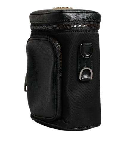 Dolce &amp; Gabbana Black Leather Logo Purse Crossbody Camera Bag