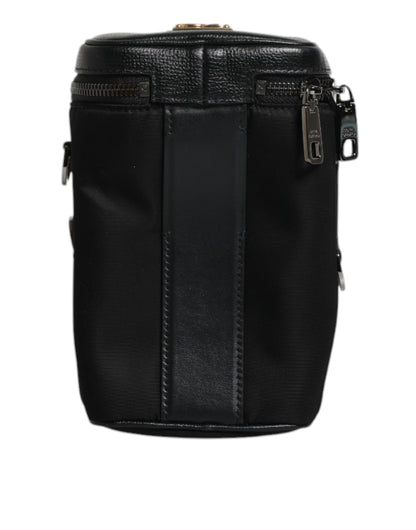 Dolce &amp; Gabbana Black Leather Logo Purse Crossbody Camera Bag