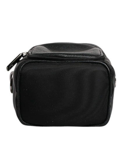 Dolce &amp; Gabbana Black Leather Logo Purse Crossbody Camera Bag