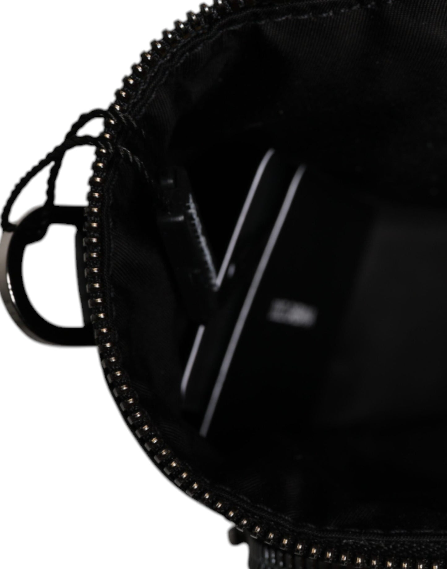 Dolce &amp; Gabbana Black Leather Logo Purse Crossbody Camera Bag