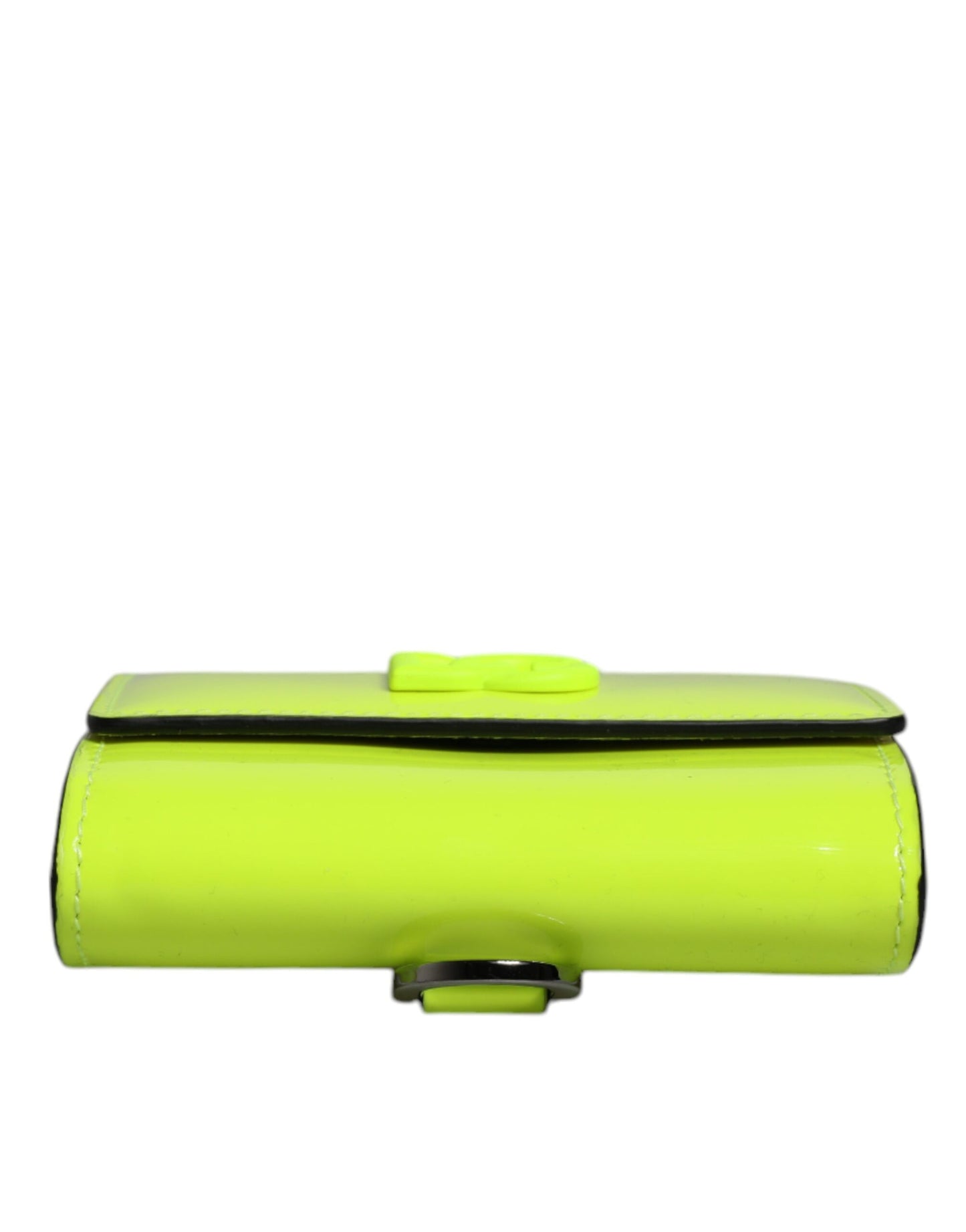 Dolce &amp; Gabbana Yellow Green Bifold DG Logo Neck Strap Cardholder Wallet