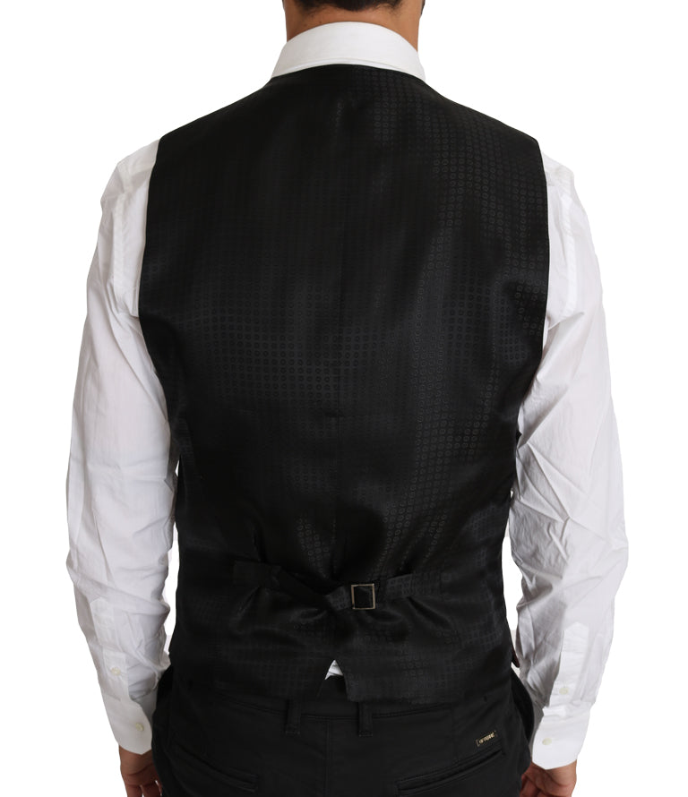 Dolce &amp; Gabbana Weste aus Wolle und Seide mit violettem Muster