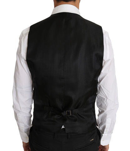 Dolce &amp; Gabbana Weste aus Wolle und Seide mit violettem Muster