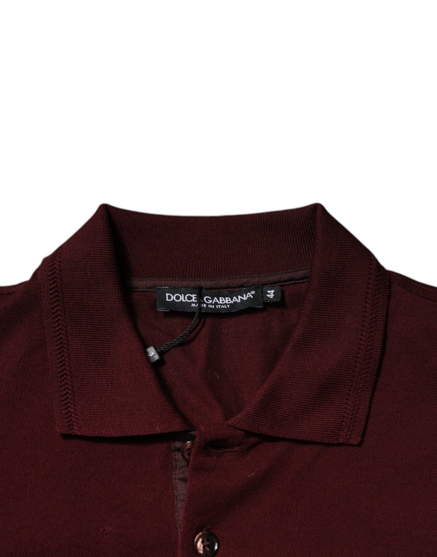 Dolce &amp; Gabbana Maroon Collared Short Sleeves Polo T-shirt