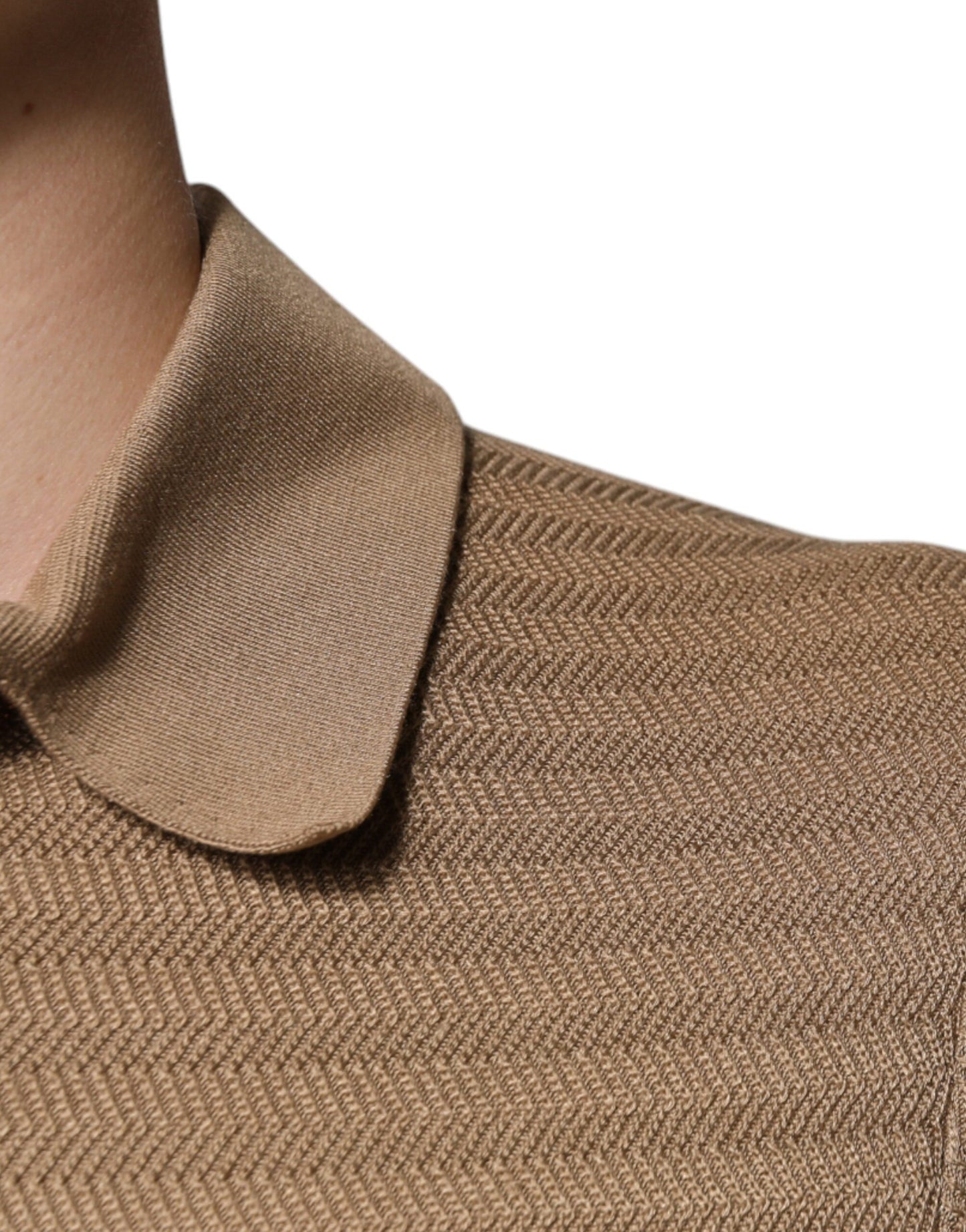 Dolce &amp; Gabbana Brown Collared Short Sleeves Polo T-shirt