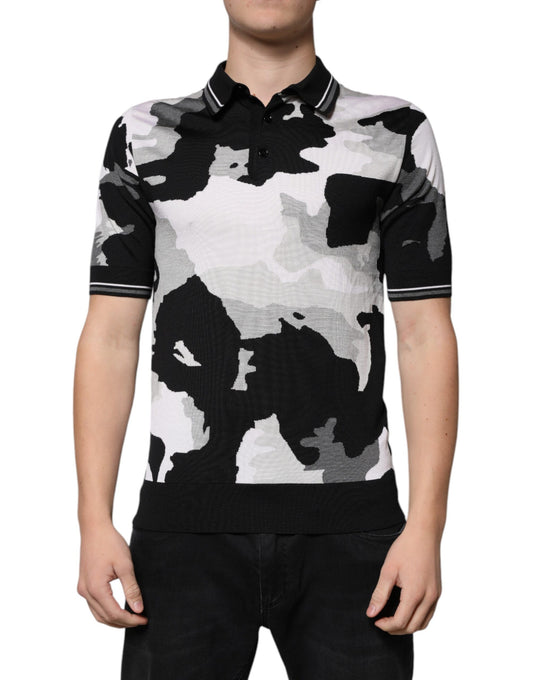 Dolce &amp; Gabbana Multicolor Camouflage Collared Polo T-shirt