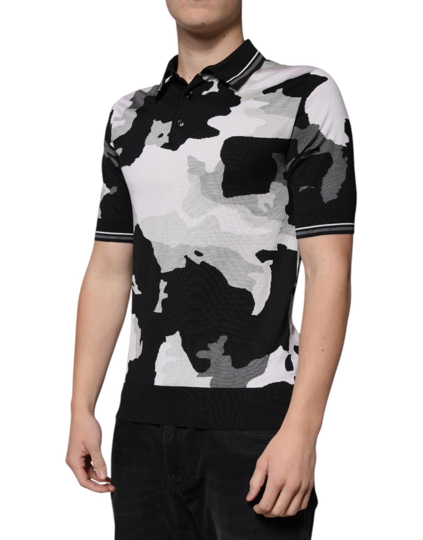 Dolce &amp; Gabbana Multicolor Camouflage Collared Polo T-shirt