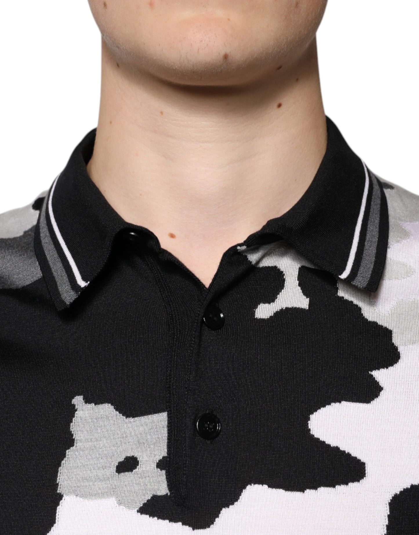 Dolce &amp; Gabbana Multicolor Camouflage Collared Polo T-shirt