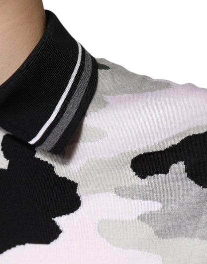 Dolce &amp; Gabbana Multicolor Camouflage Collared Polo T-shirt