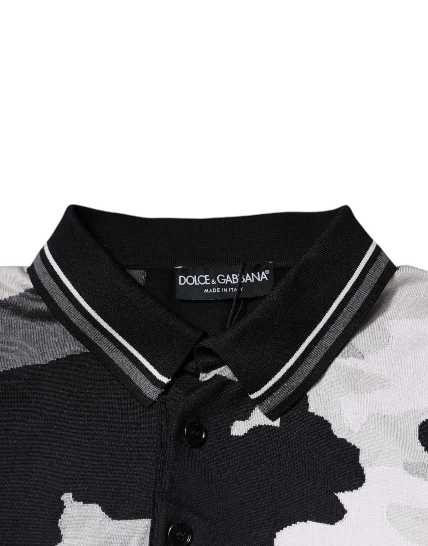 Dolce &amp; Gabbana Multicolor Camouflage Collared Polo T-shirt