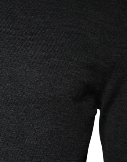 Dolce &amp; Gabbana Gray Wool Knit Turtleneck Pullover Sweater