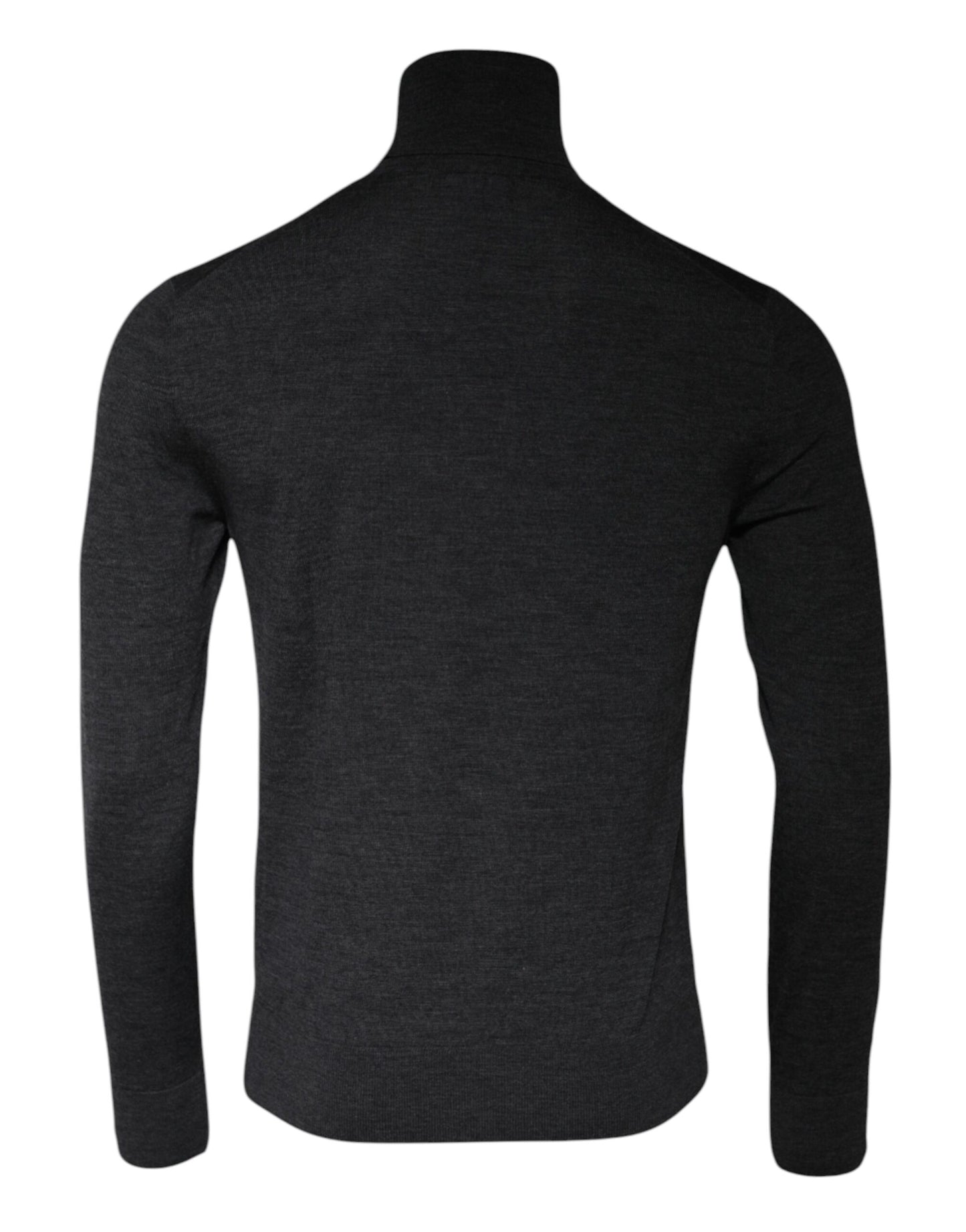 Dolce &amp; Gabbana Gray Wool Knit Turtleneck Pullover Sweater