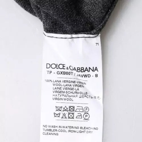Dolce &amp; Gabbana Gray Wool Knit Turtleneck Pullover Sweater