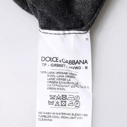 Dolce &amp; Gabbana Gray Wool Knit Turtleneck Pullover Sweater
