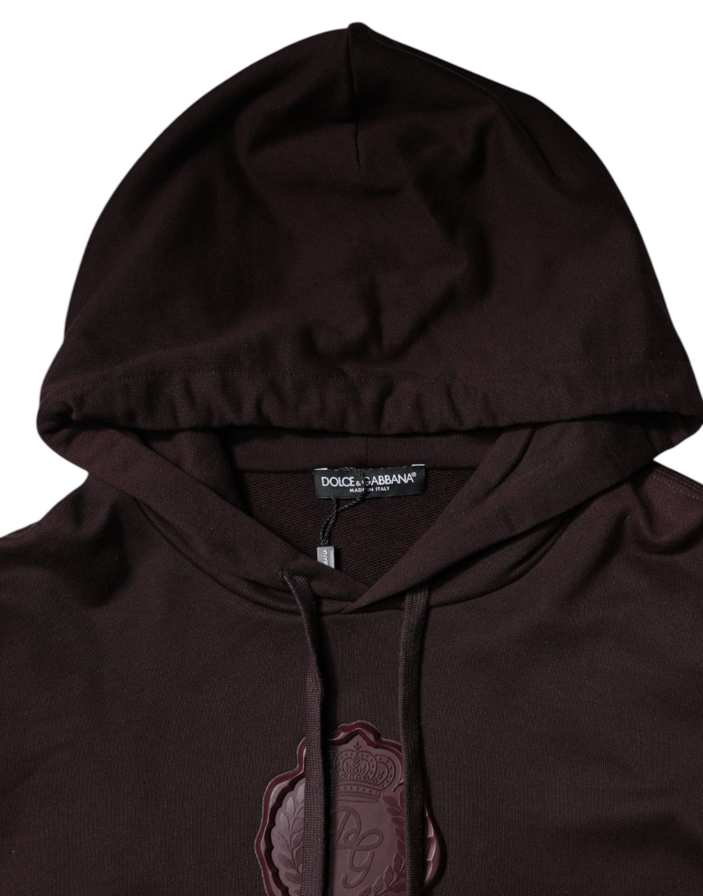 Dolce &amp; Gabbana Brown Cotton Hooded Men Sweatshirt Sweater