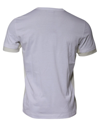 Dolce &amp; Gabbana – Weißes T-Shirt aus Baumwolle mit Rundhalsausschnitt und kurzen Ärmeln