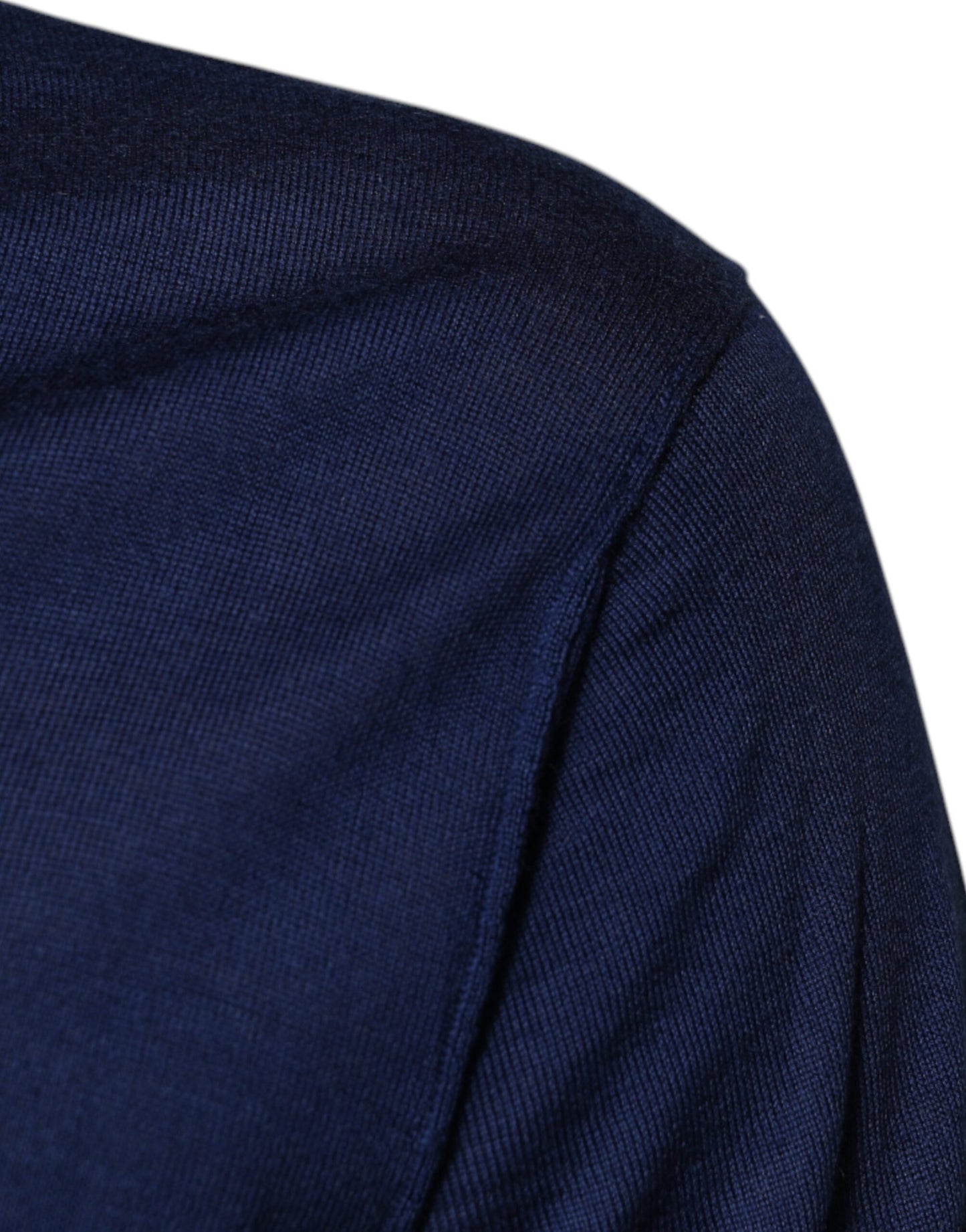 Dolce &amp; Gabbana Navy Blue Cashmere V-neck Pullover Sweater