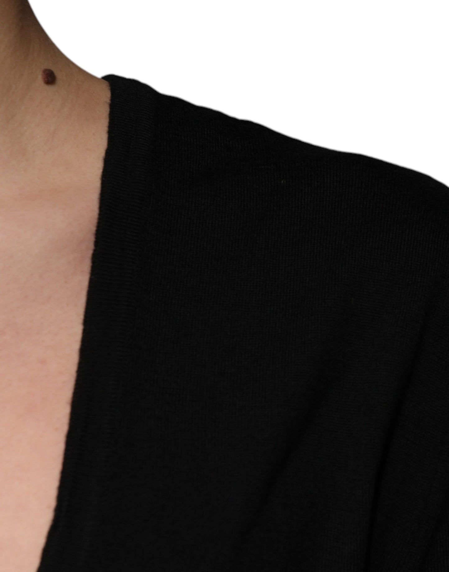 Dolce &amp; Gabbana Black Wool Round Neck Pullover Sweater