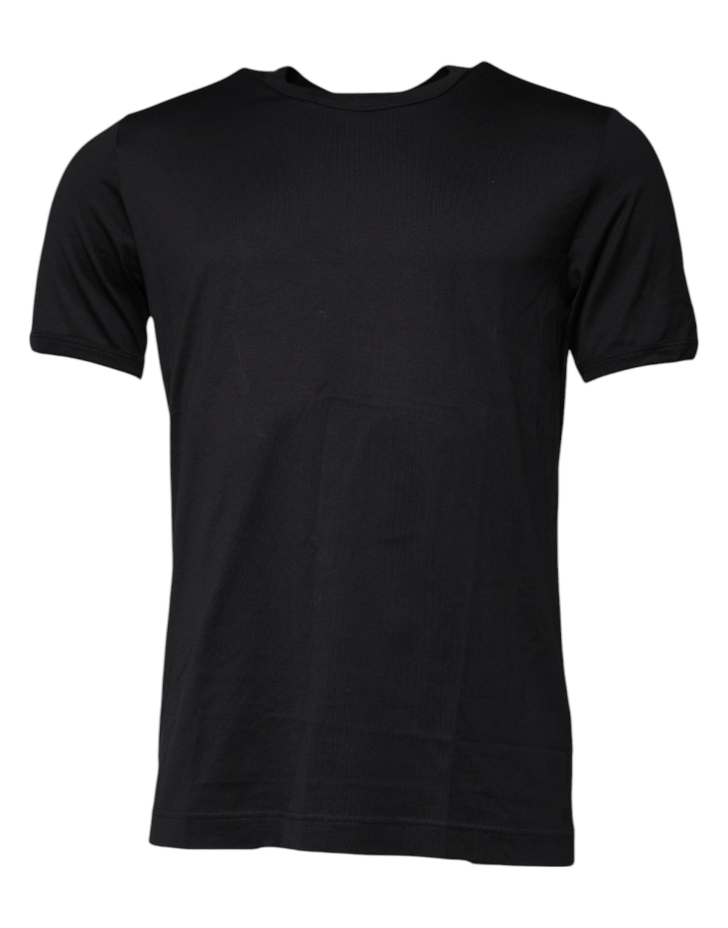 Dolce &amp; Gabbana – T-Shirt mit Rundhalsausschnitt und kurzen Ärmeln in Blau mit Krone