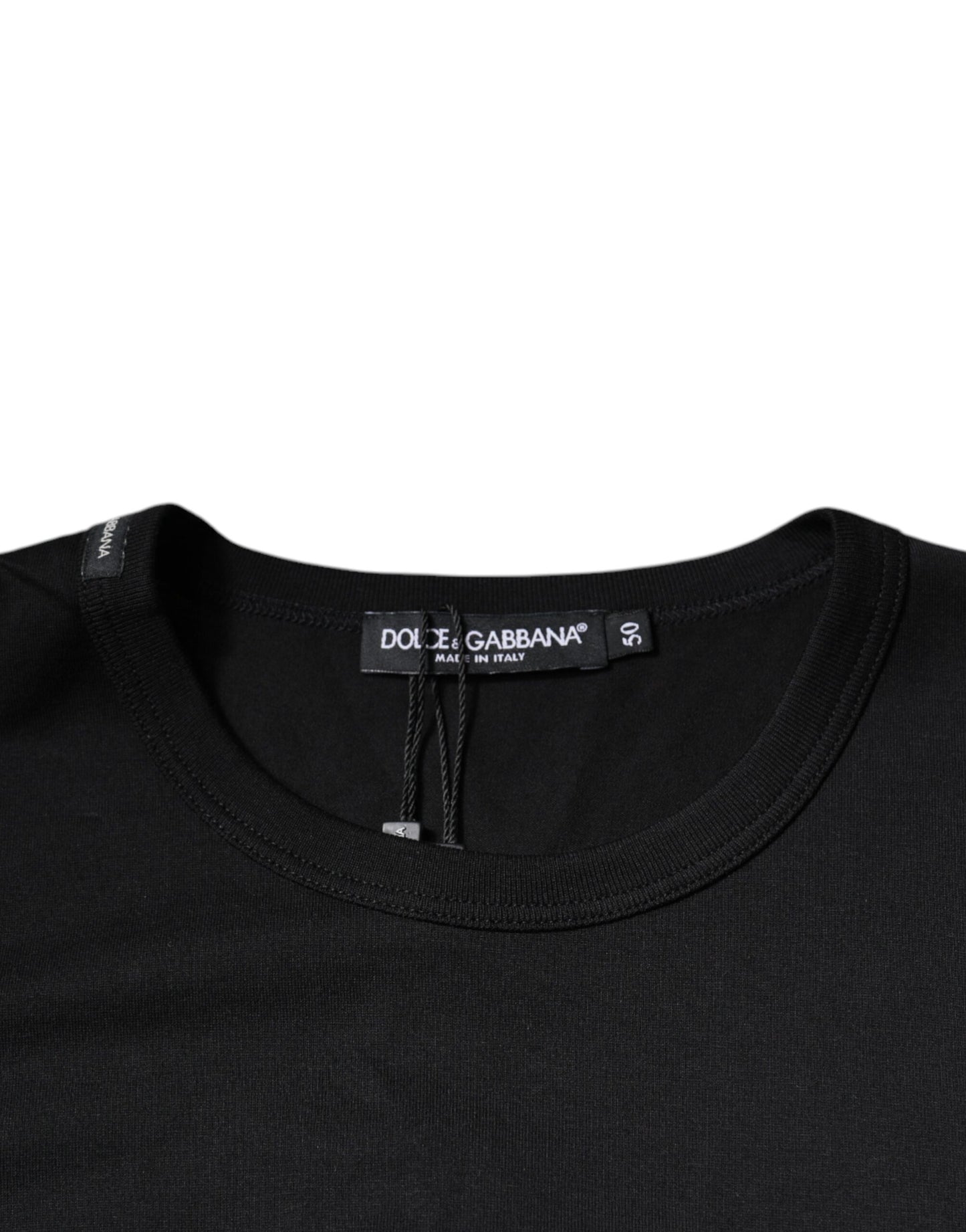Dolce &amp; Gabbana – T-Shirt mit Rundhalsausschnitt und kurzen Ärmeln in Blau mit Krone