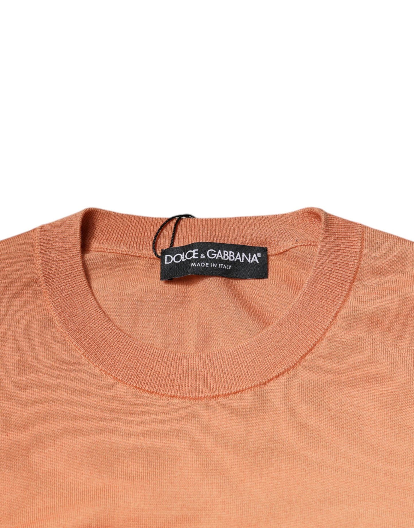 Dolce &amp; Gabbana Beige Wool Crewneck Pullover Cropped Sweater