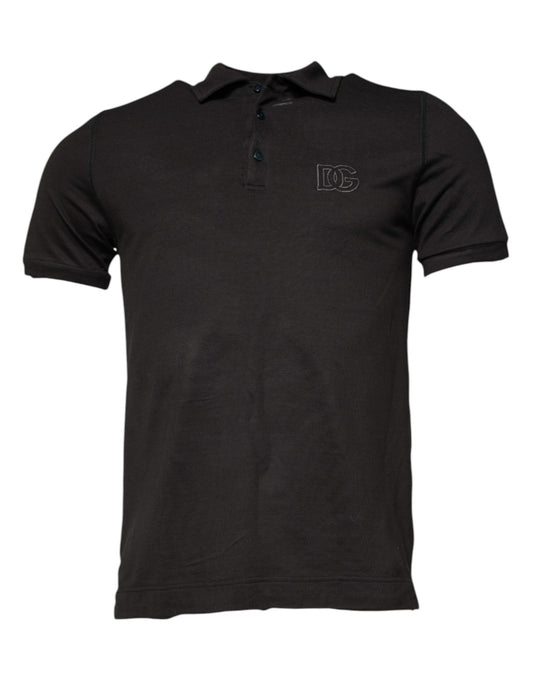 Dolce &amp; Gabbana Dark Gray Collared Short Sleeves Polo T-shirt