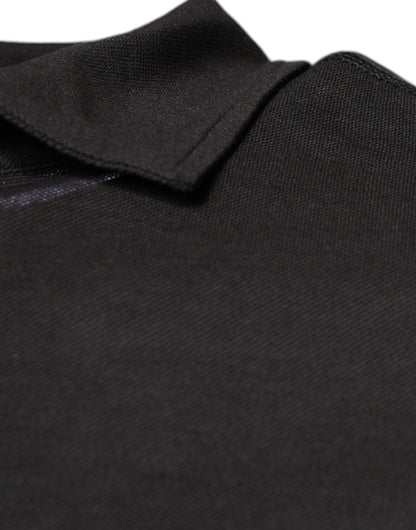 Dolce &amp; Gabbana Dark Gray Collared Short Sleeves Polo T-shirt