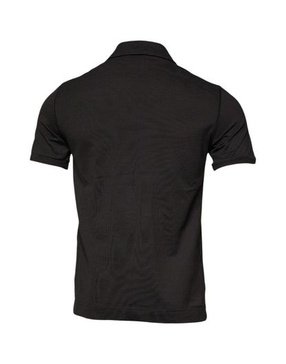 Dolce &amp; Gabbana Dark Gray Collared Short Sleeves Polo T-shirt