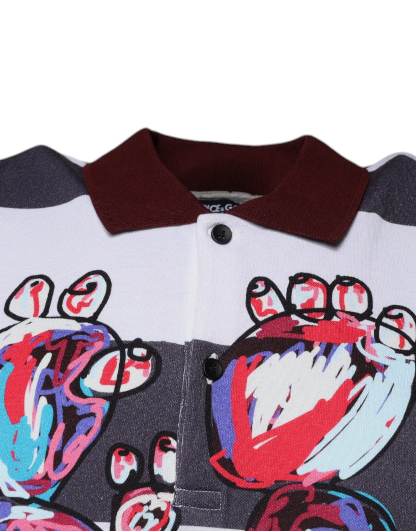 Dolce &amp; Gabbana Multicolor Graphic Collared Polo T-shirt