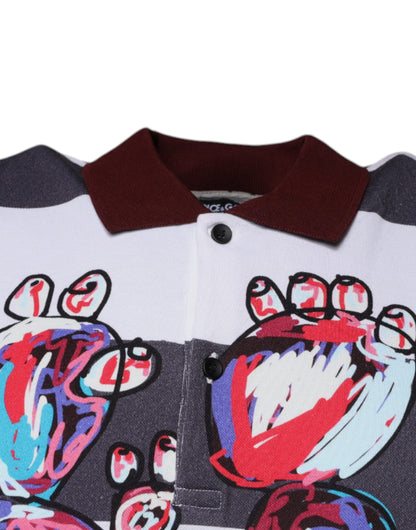 Dolce &amp; Gabbana Multicolor Graphic Collared Polo T-shirt