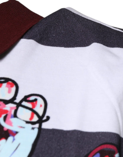 Dolce &amp; Gabbana Multicolor Graphic Collared Polo T-shirt