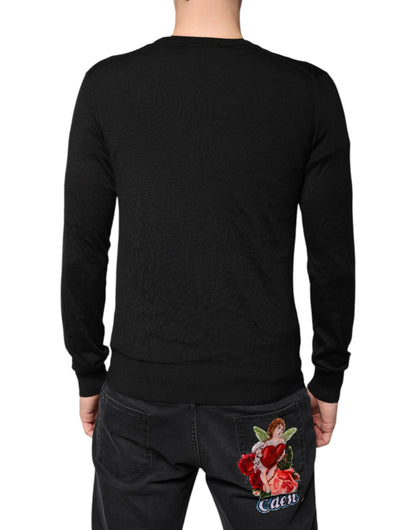 Dolce &amp; Gabbana Black Cashmere Button Down Cardigan Sweater