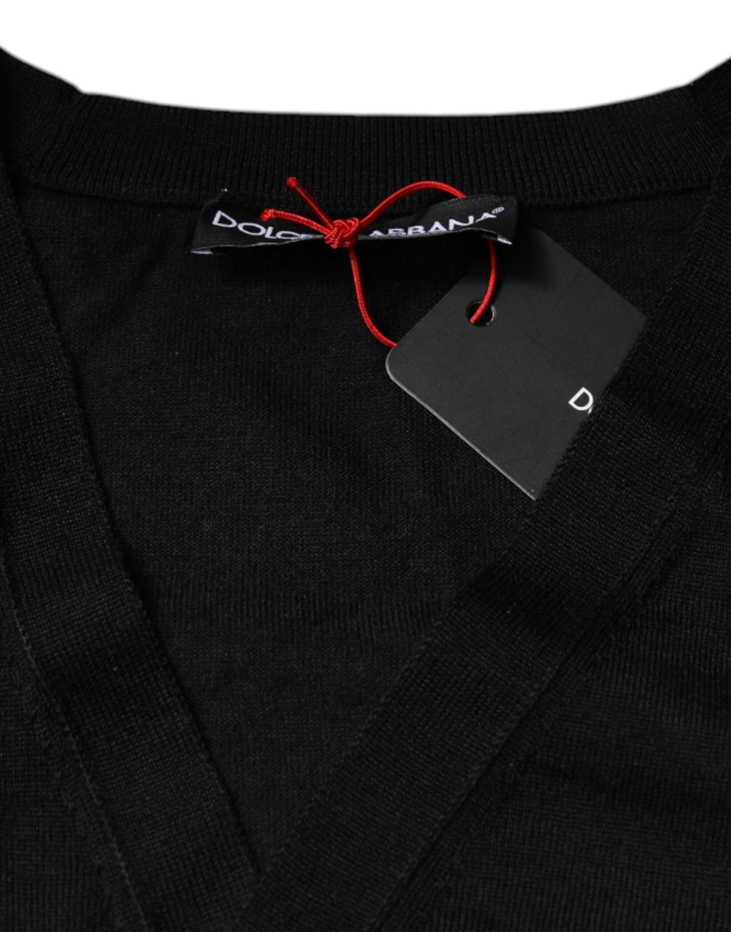 Dolce &amp; Gabbana Black Cashmere Button Down Cardigan Sweater