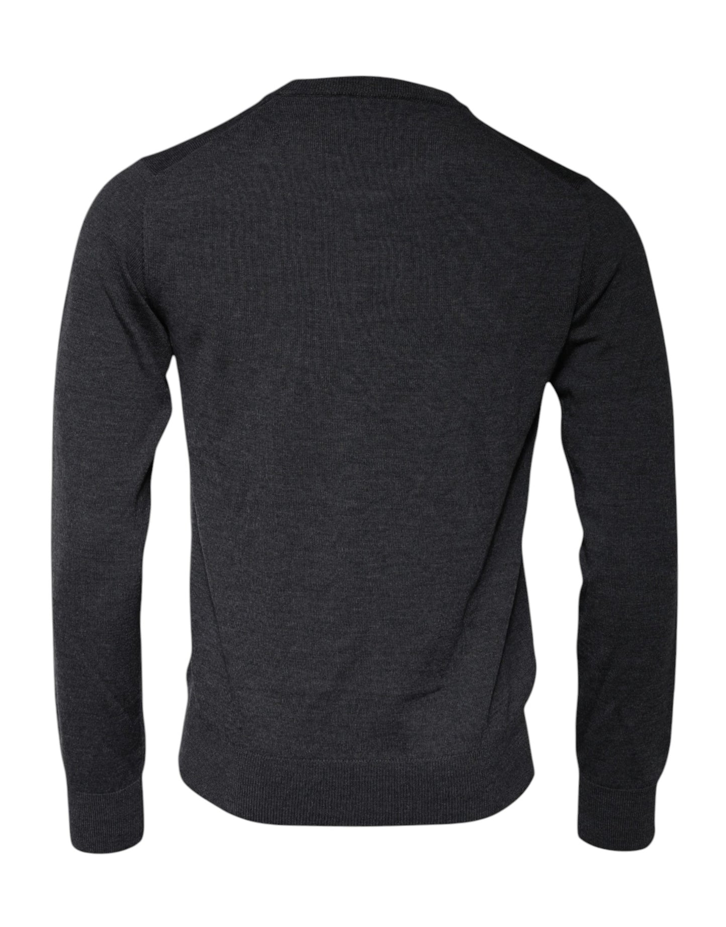 Dolce &amp; Gabbana Dark Gray DG Logo Crew Neck Pullover Sweater