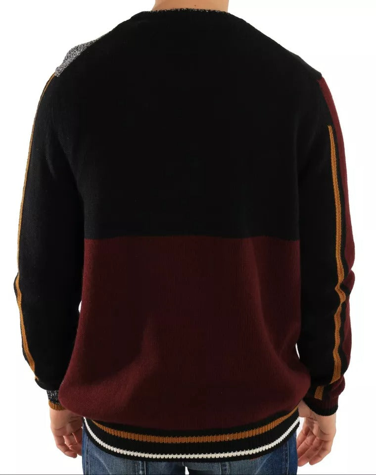 Dolce &amp; Gabbana Multicolor KING Knight Monkey Knitted Cashmere Wool Sweater