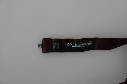 Dolce &amp; Gabbana Bordeaux Red Silk Solid Classic Bowtie