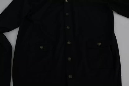 Dolce &amp; Gabbana – Schwarzer Woll-Cardigan mit Knopfleiste für Herren