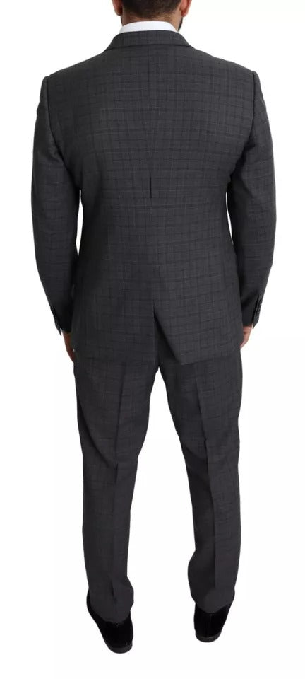 Dolce &amp; Gabbana Gray Wool Men Formal 2 Piece MARTINI Suit
