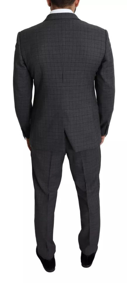 Dolce &amp; Gabbana Gray Wool Men Formal 2 Piece MARTINI Suit