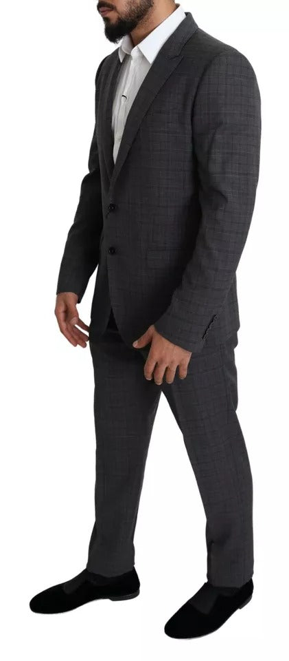 Dolce &amp; Gabbana Gray Wool Men Formal 2 Piece MARTINI Suit