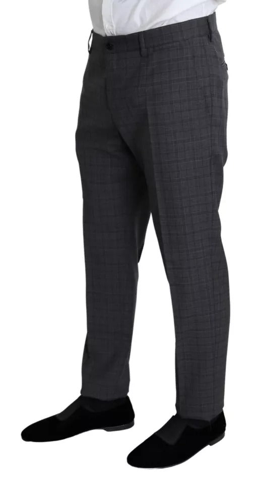 Dolce &amp; Gabbana Gray Wool Men Formal 2 Piece MARTINI Suit