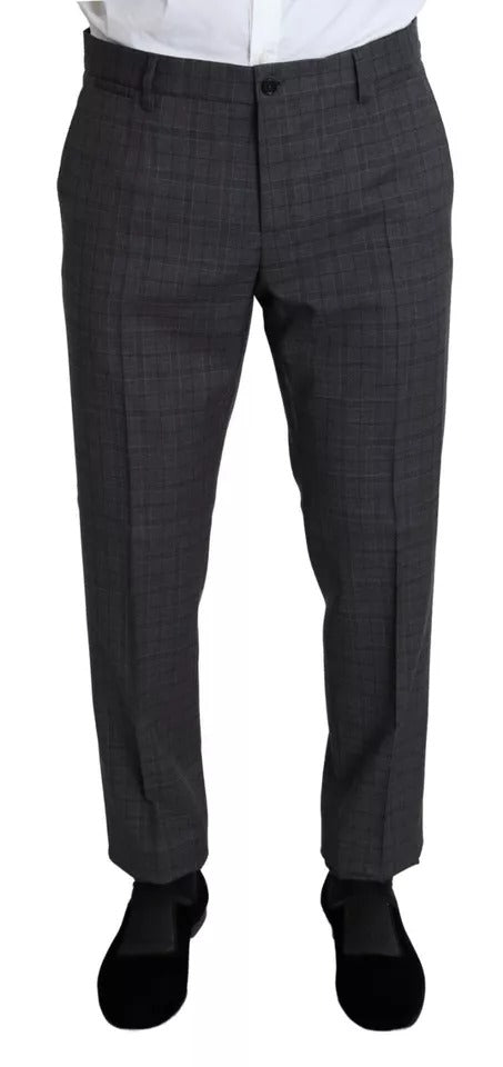Dolce &amp; Gabbana Gray Wool Men Formal 2 Piece MARTINI Suit