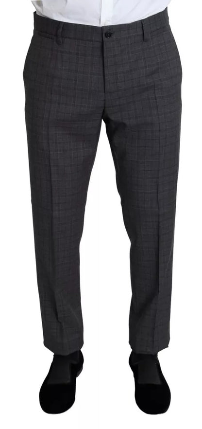 Dolce &amp; Gabbana Gray Wool Men Formal 2 Piece MARTINI Suit