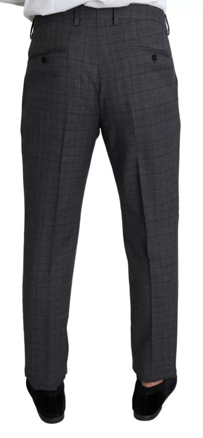 Dolce &amp; Gabbana Gray Wool Men Formal 2 Piece MARTINI Suit