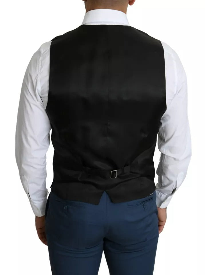 Dolce &amp; Gabbana Schwarze Herren Formelle STAFF-Weste