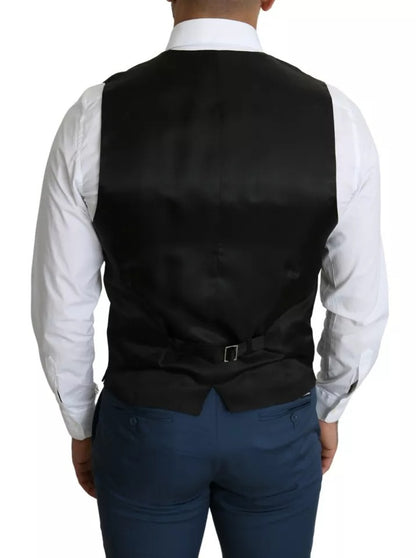 Dolce &amp; Gabbana Schwarze Herren Formelle STAFF-Weste
