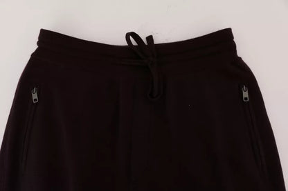 Dolce &amp; Gabbana Purple Cashmere Gym Training Sports Pants