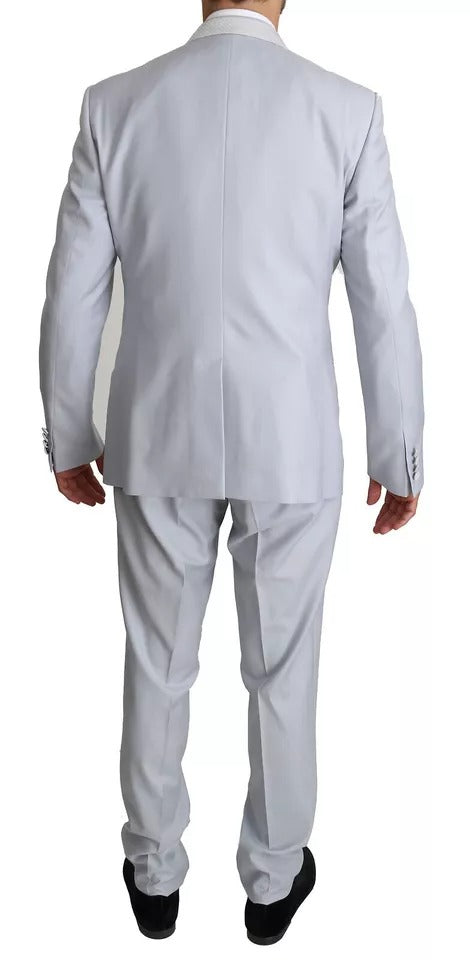 Dolce &amp; Gabbana Light Blue SICILIA Wool 3 Piece Suit