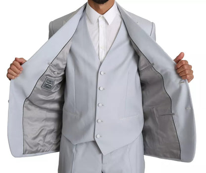 Dolce &amp; Gabbana Light Blue SICILIA Wool 3 Piece Suit