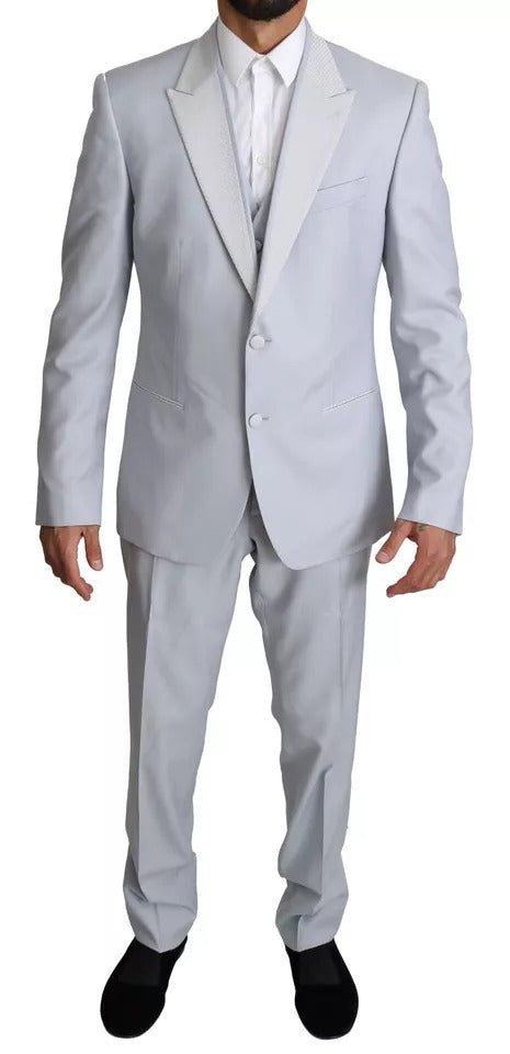 Dolce &amp; Gabbana Light Blue SICILIA Wool 3 Piece Suit